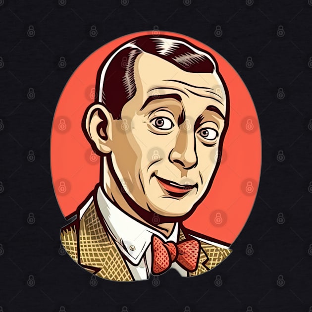 pee wee herman design with red background by Maverick Media